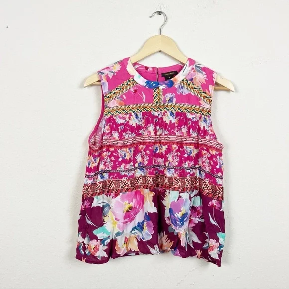 Anthropologie Vineet Bahl Roderiga Floral Blouse Size Medium - Picture 2 of 6